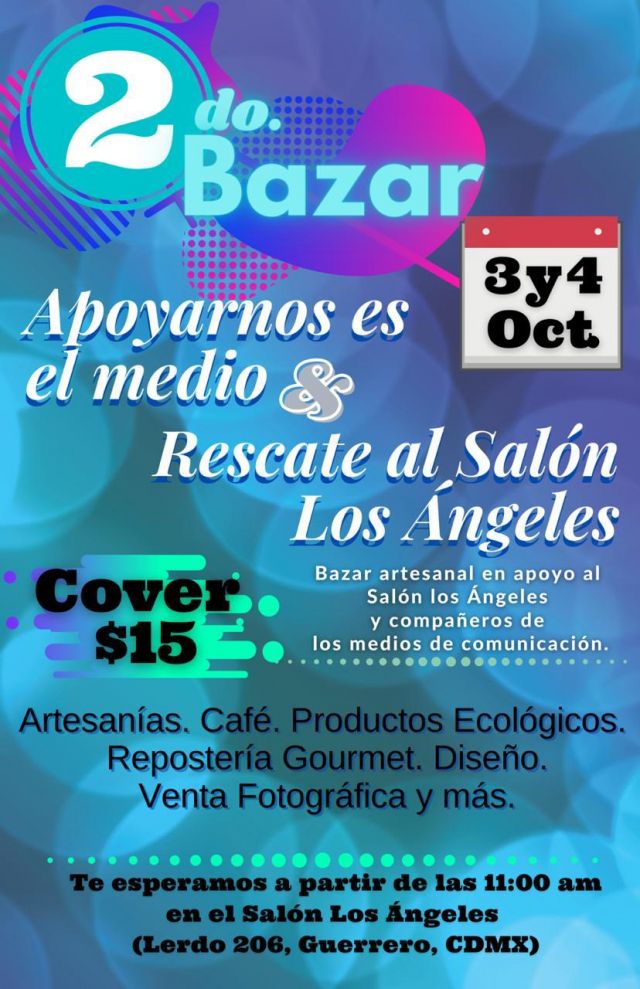 Periodistas realizan bazar en apoyo al salón Los Ángeles y colegas afectados por la pandemia