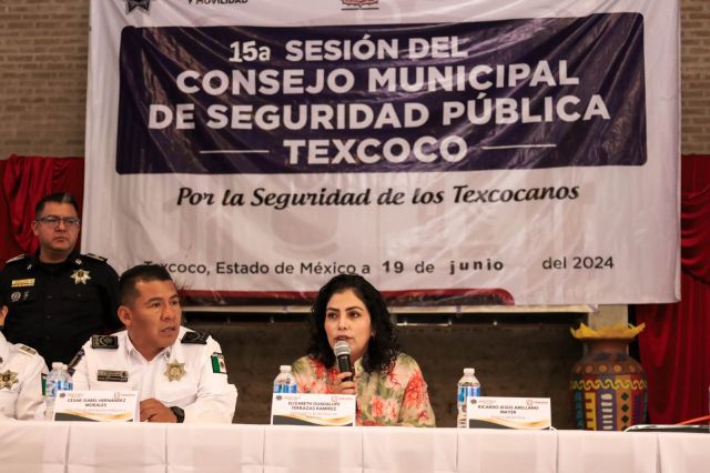 Gobierno de Texcoco realizó la 15 Sesión del Consejo Municipal de Seguridad Pública en Huexotla 