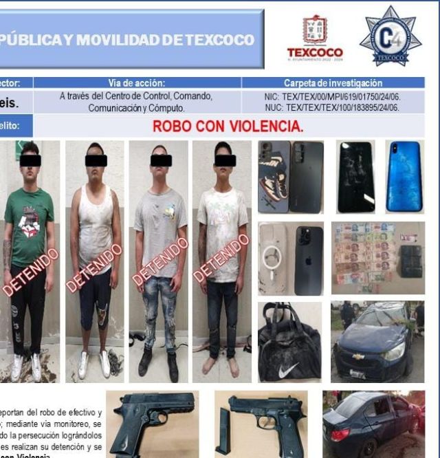 Caen cuatro presuntos "vendedores de autos" por robo con violencia 