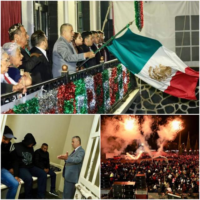 Rigoberto Cortés Melgoza dio el tradicional Grito de Independencia ante miles de Acolmenses