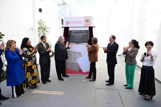 Inaugura Delfina Gómez Álvarez Archivo Histórico del Poder Judicial
