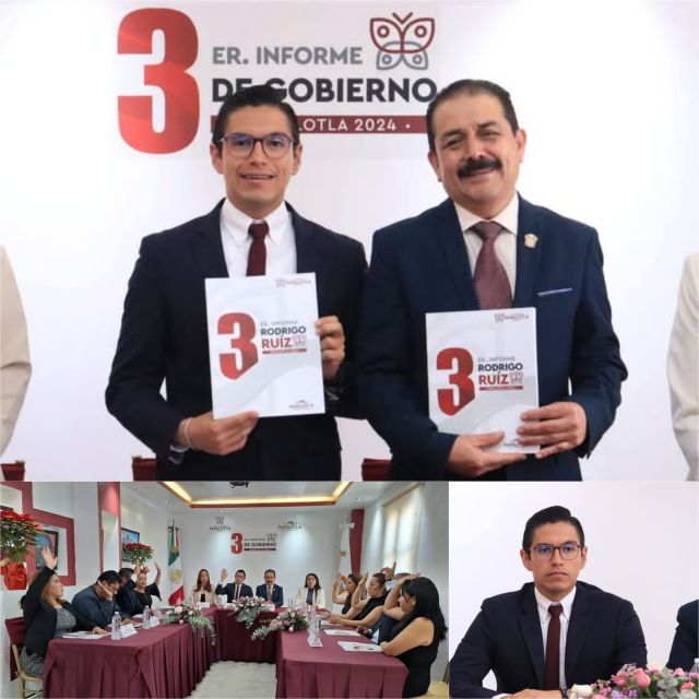 Presenta Rodrigo Ruiz Martínez su Tercer Informe de Gobierno en Papalotla