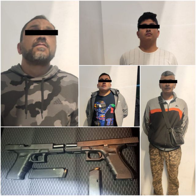 Caen cuatro peligrosos sujetos en Texcoco 