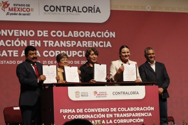 El Presidente de Texcoco firma Convenio de Colaboracion, Coordinación, Transparencia y Combate a la Corrupción