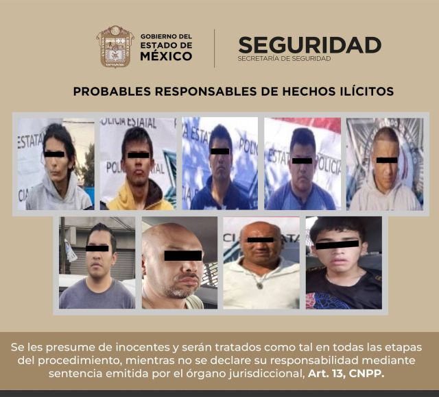 SECRETARÍA DE SEGURIDAD CAPTURA A 10 PERSONAS PRESUNTAMENTE INVOLUCRADAS CON ROBO A TIENDAS DE CONVENIENCIA Y CAJEROS AUTOMÁTICOS