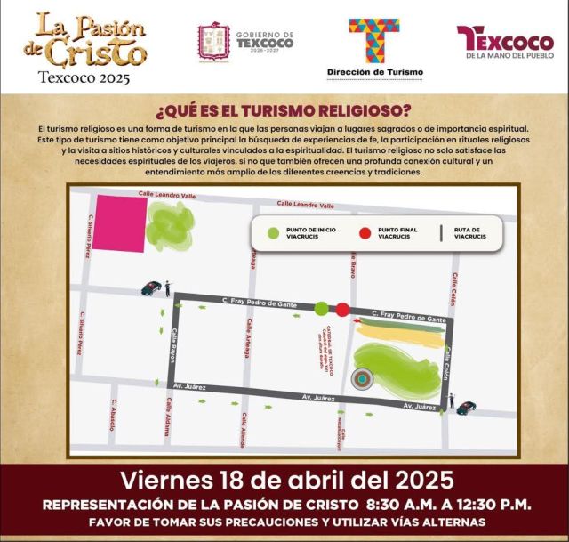 Activan protocolo de seguridad para la representación escenica de la Pasión de Cristo en Texcoco 
