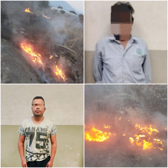 Capturam a segundo presunto responsable de provocar incendios en Huexotla 