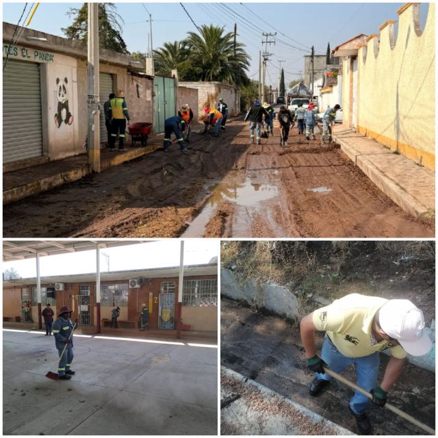 Tras fuerte precipitación pluvial,  gobierno de Acolman brinda asistencia a la población afectada