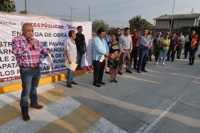 GOBIERNO DE TEXCOCO ENTREGÓ OBRAS POR MÁS DE DOS MILLONES DE PESOS EN LOS REYES SAN SALVADOR